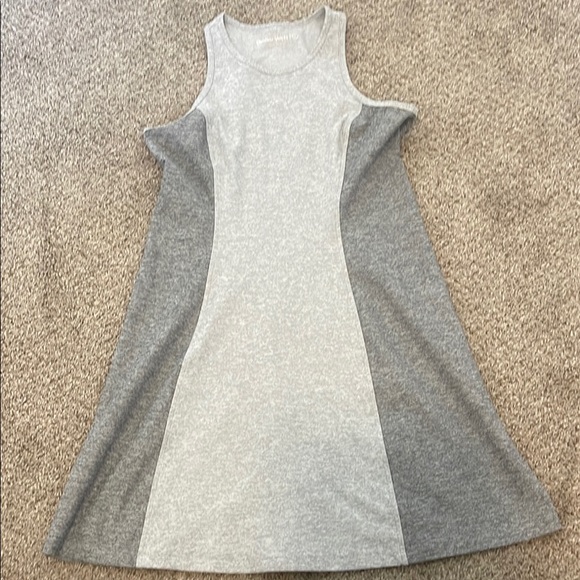 Outdoor Voices Dresses & Skirts - EUC! Outdoor Voices White and Gray A-Line Halter, Size Large